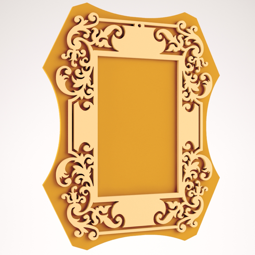 طرح قاب چوبی مناسب برای استفاده در دستگاه های cnc چوب و cnc لیزر - laser cut wood frame dxf file