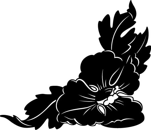 طرح و طرح گل گوشه بزرگ مناسب برای استفاده در دستگاه های cnc چوب و cnc لیزر - big flower corner design eps file