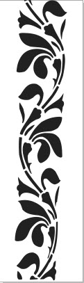 طرح وکتور حاشیه گل مناسب برای استفاده در دستگاه های cnc چوب و cnc لیزر - flower border vector art dxf file