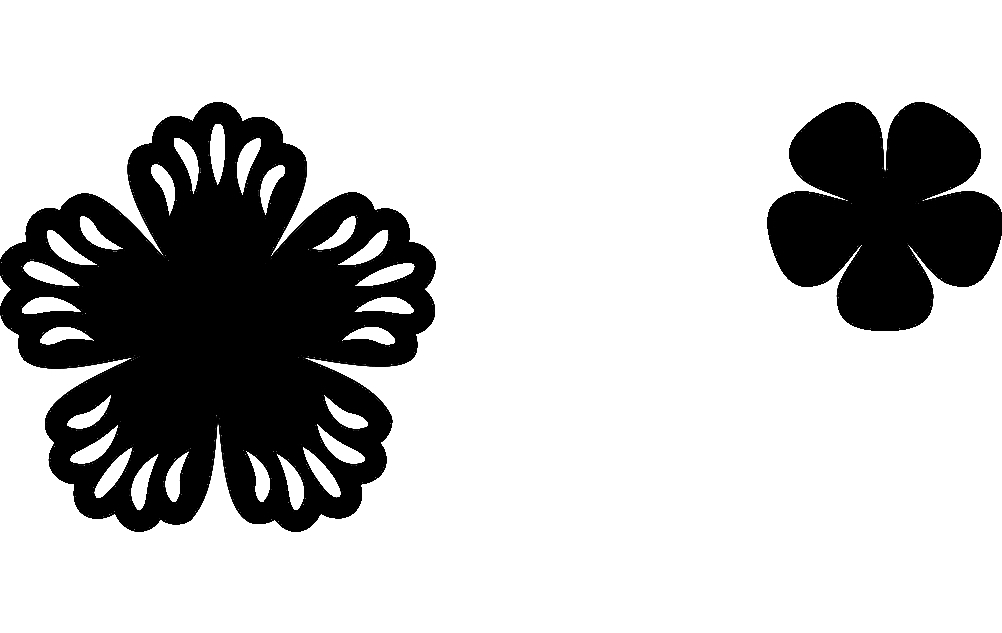 طرح گل پانچ شده مناسب برای استفاده در دستگاه های cnc چوب و cnc لیزر - punched flower dxf file