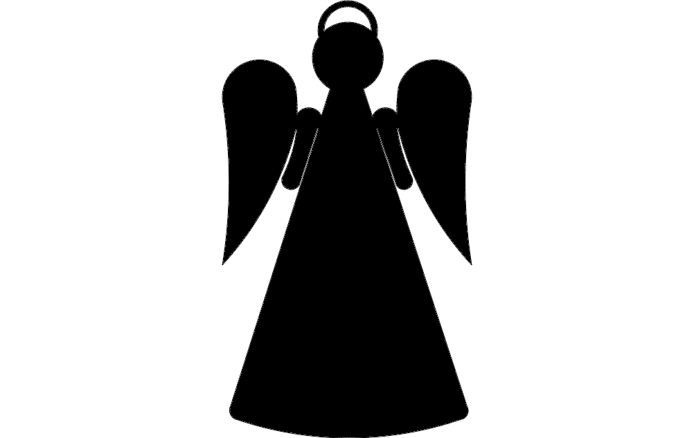 طرح فرشته اورنوت ۲ مناسب برای استفاده در دستگاه های cnc چوب و cnc لیزر - angel ornwt 2 dxf file