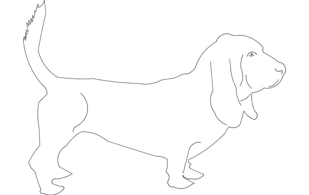طرح سگ مناسب برای استفاده در دستگاه های cnc چوب و cnc لیزر - dog dxf file