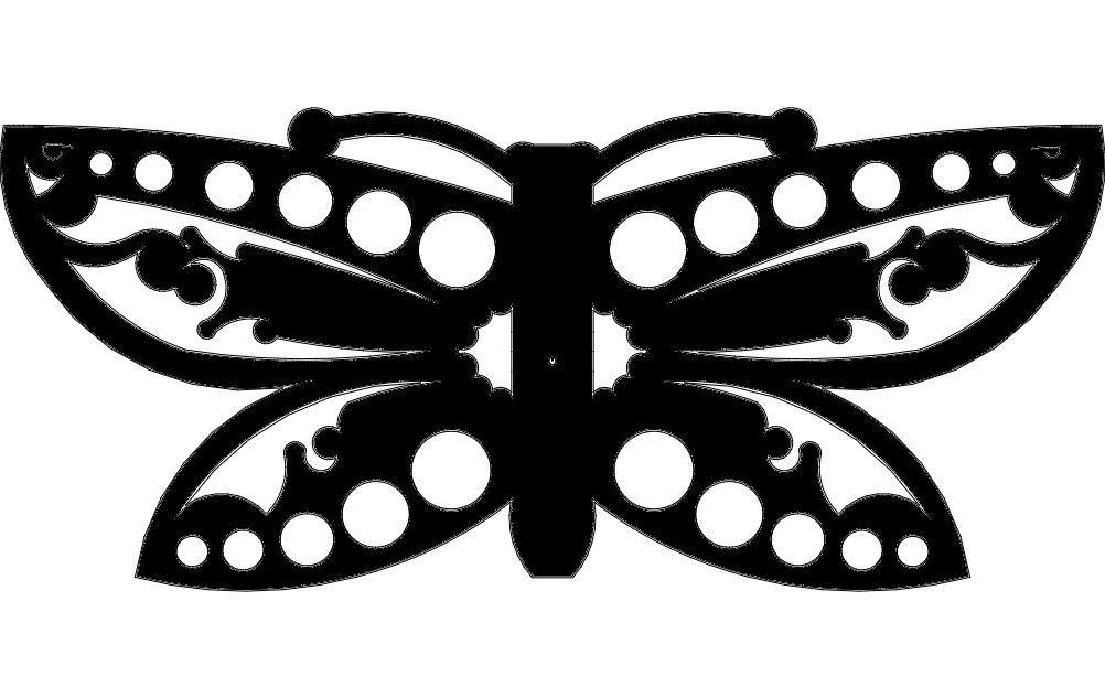 طرح پروانه مناسب برای استفاده در دستگاه های cnc چوب و cnc لیزر - butterfly dxf file