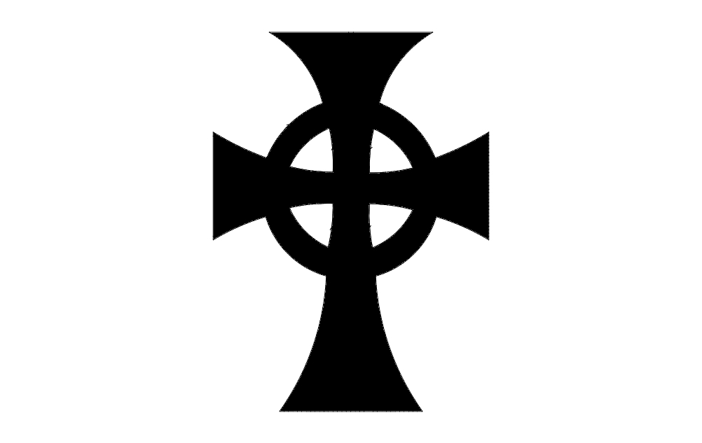 طرح صلیب مقدسین b مناسب برای استفاده در دستگاه های cnc چوب و cnc لیزر - b saints cross dxf file