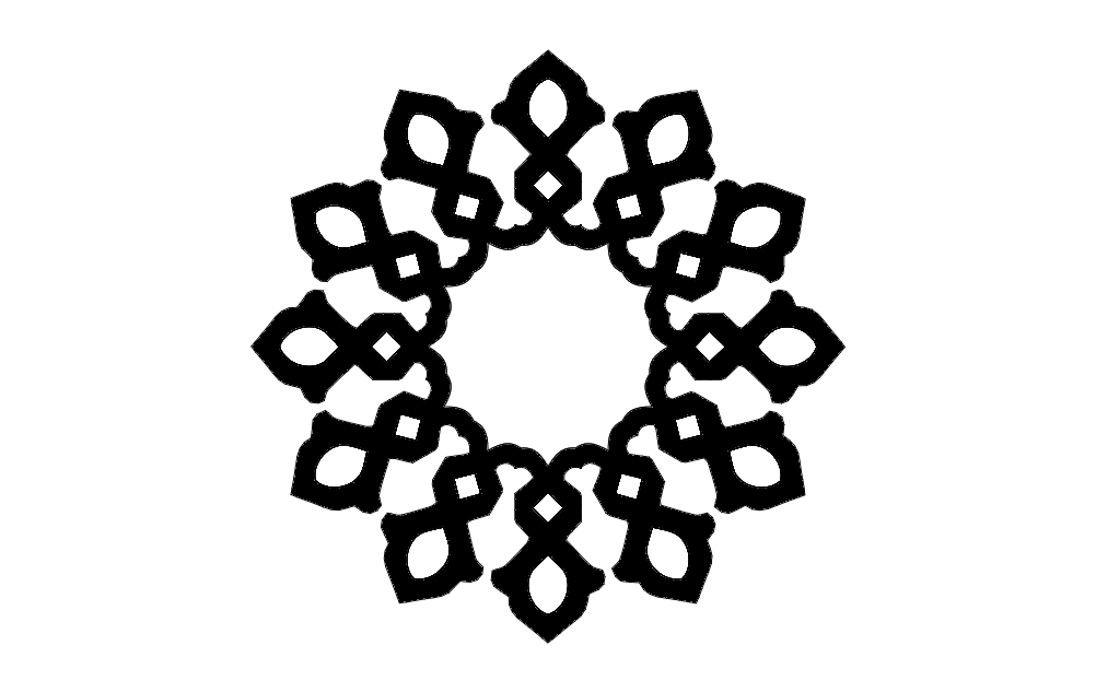 طرح ماندالا (چرخ هستی) مناسب برای استفاده در دستگاه های cnc چوب و cnc لیزر - mandala dxf file