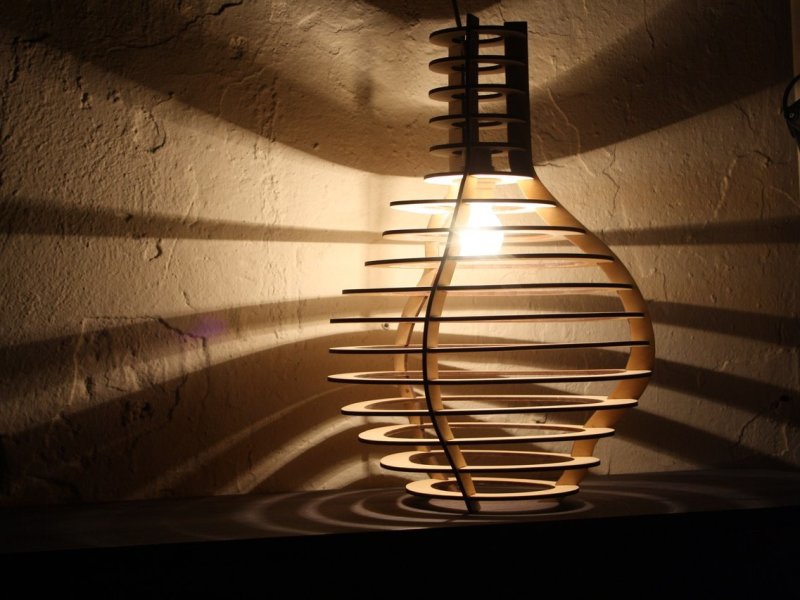 طرح چراغ آویز چوبی مناسب برای استفاده در دستگاه های cnc چوب و cnc لیزر - laser cut wooden hanging lamp