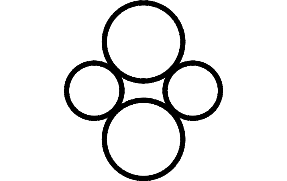 طرح الگوی دایره‌های صفحه نمایش مناسب برای استفاده در دستگاه های cnc چوب و cnc لیزر - screen pattern circles dxf file