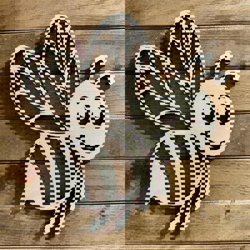 طرح زنبور عسل چوبی برای دکور دیواری، برش زنبور برای صنایع دستی DIY مناسب برای استفاده در دستگاه های cnc چوب و cnc لیزر - laser cut wooden honey bee wall decor bee cutout for diy crafts