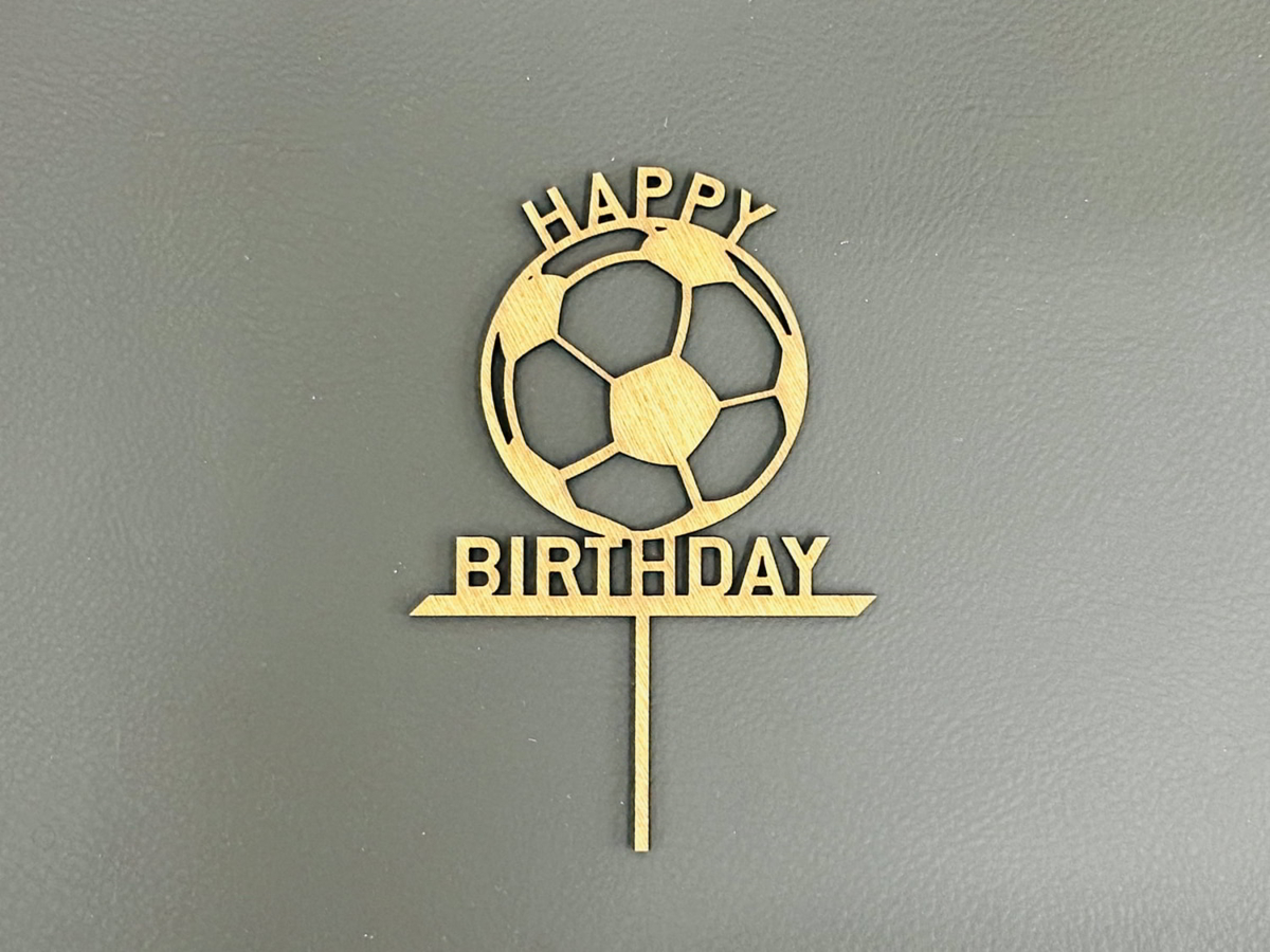 طرح رویه کیک فوتبال مناسب برای استفاده در دستگاه های cnc چوب و cnc لیزر - laser cut soccer cake topper cdr file