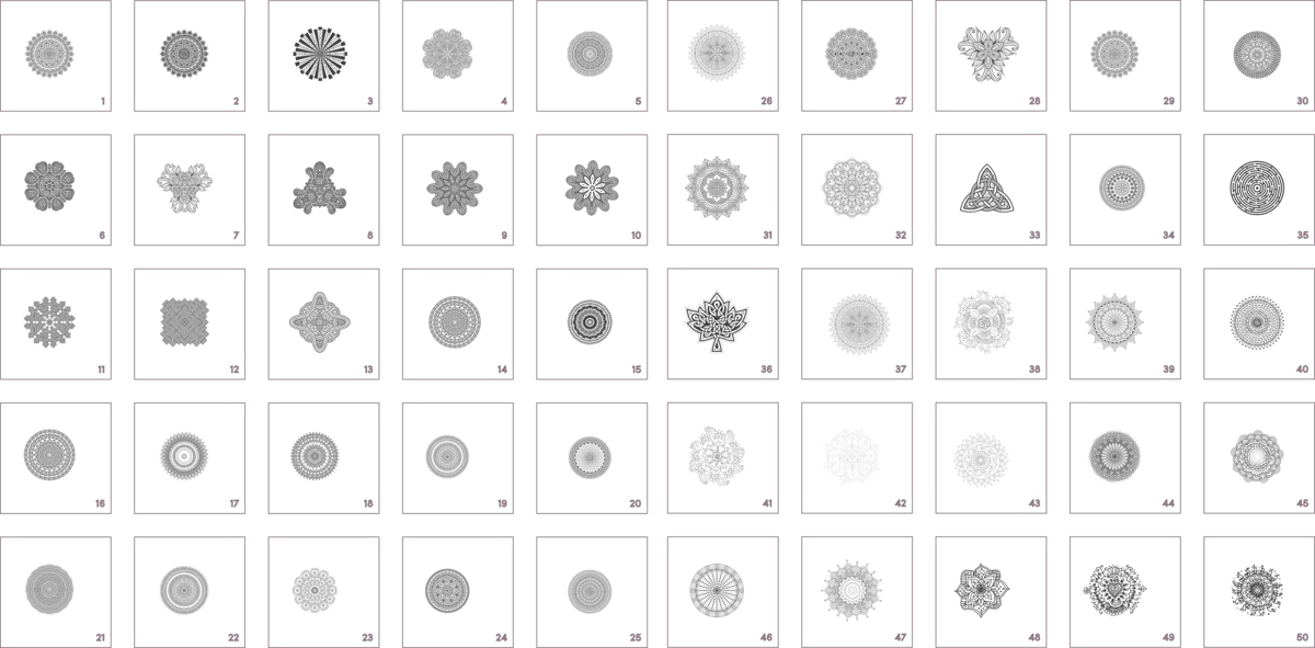 طرح بسته هنری ماندالا (چرخ هستی) مناسب برای استفاده در دستگاه های cnc چوب و cnc لیزر - mandala art pack cdr file