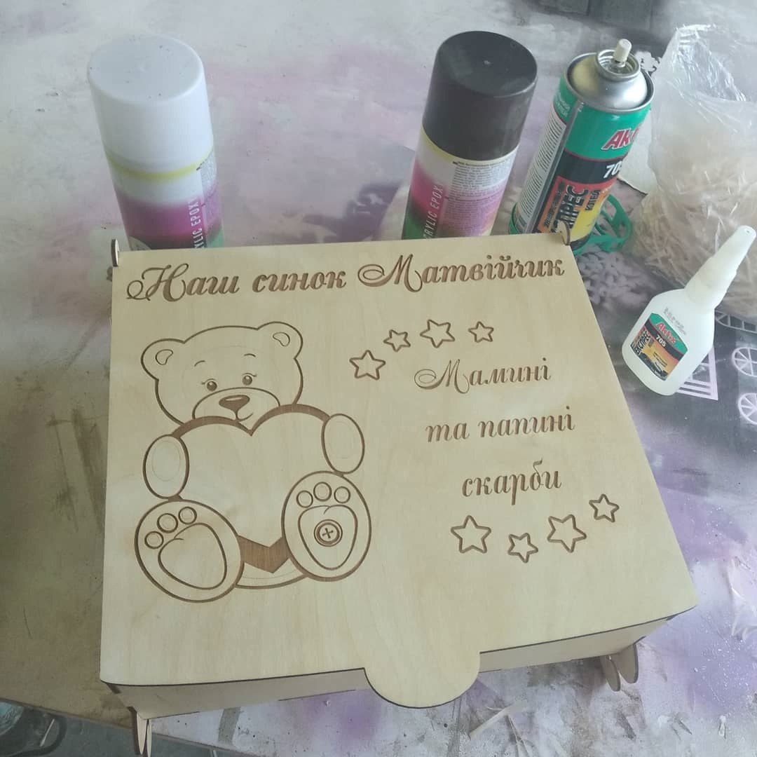 طرح جعبه گنج مخصوص مادران مناسب برای استفاده در دستگاه های cnc چوب و cnc لیزر - laser cut moms treasure box cdr file