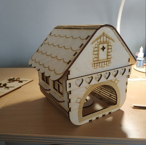طرح قفس پرنده چوبی طرح خانه پرنده مناسب برای استفاده در دستگاه های cnc چوب و cnc لیزر - laser cut wooden bird cage decorative bird house cdr file