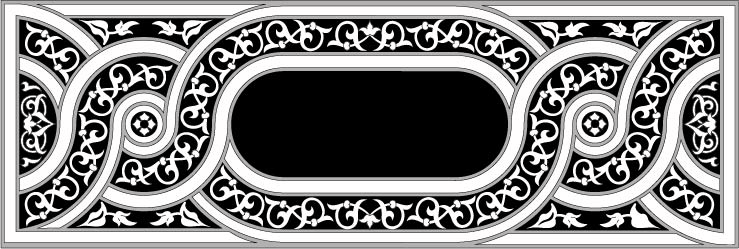 طرح فایل AI طرح حاشیه اسلیمی مناسب برای استفاده در دستگاه های cnc چوب و cnc لیزر - arabesque border design ai file