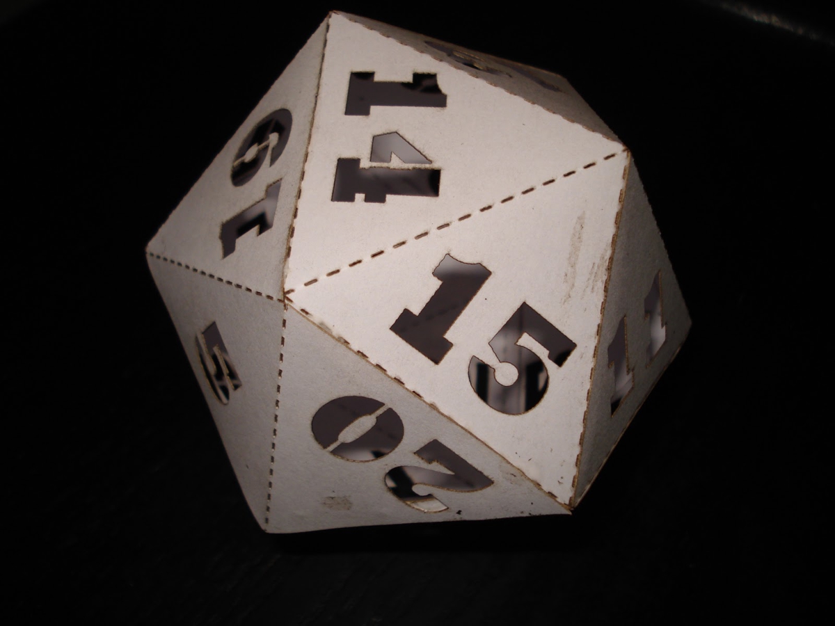 طرح تاس d20 طرح سیاه چال اژدها مناسب برای استفاده در دستگاه های cnc چوب و cnc لیزر - laser cut d20 dice dungeons dragons cdr file
