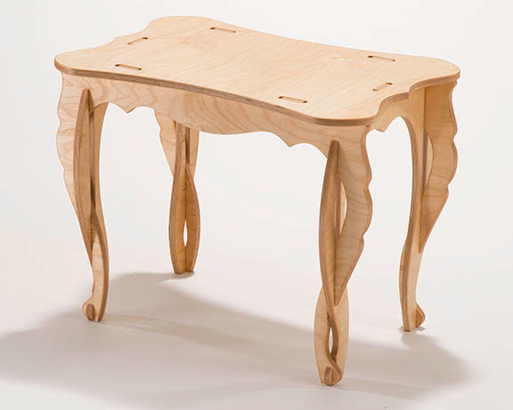 طرح میز عسلی مناسب برای استفاده در دستگاه های cnc چوب و cnc لیزر - laser cut flat pack coffee table dxf file