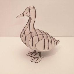 طرح دکور اردک چوبی مناسب برای استفاده در دستگاه های cnc چوب و cnc لیزر - laser cut wooden duck decor cdr file