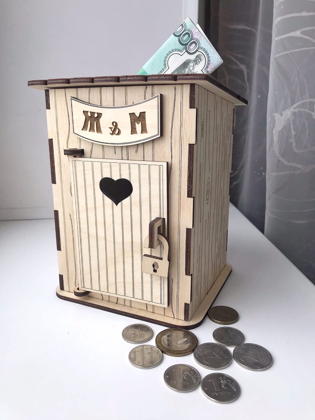 طرح قلک توالت فرنگی قلک توالت فرنگی مناسب برای استفاده در دستگاه های cnc چوب و cnc لیزر - laser cut toilet piggy bank potty piggy bank cdr file