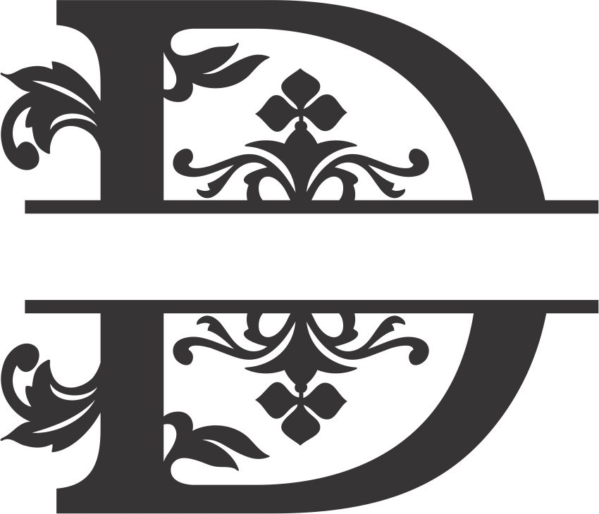 طرح فونت سلطنتی تقسیم شده مناسب برای استفاده در دستگاه های cnc چوب و cnc لیزر - regal split font d dxf file