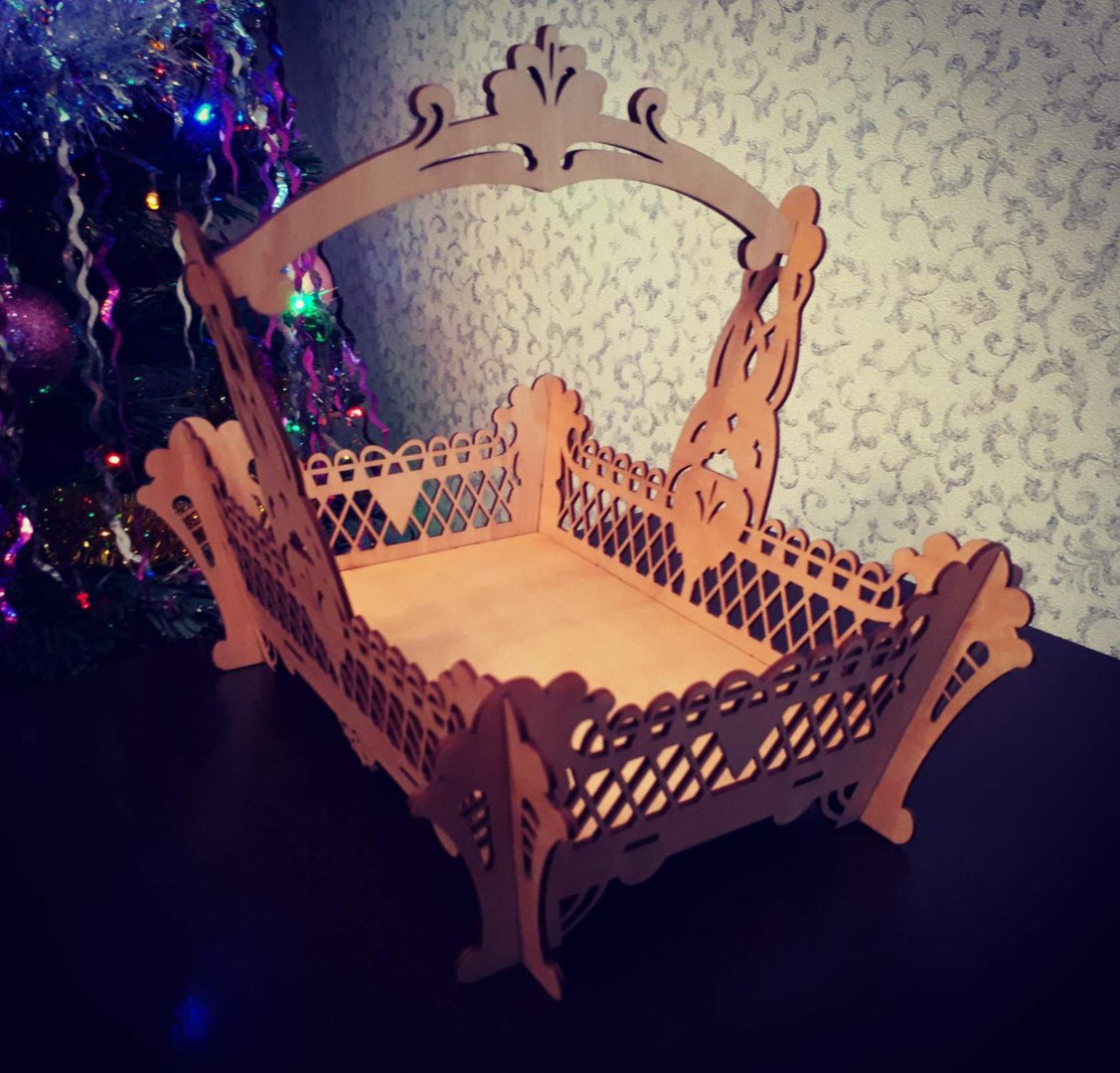 طرح سبد چوبی مناسب برای استفاده در دستگاه های cnc چوب و cnc لیزر - laser cut wooden basket cdr file