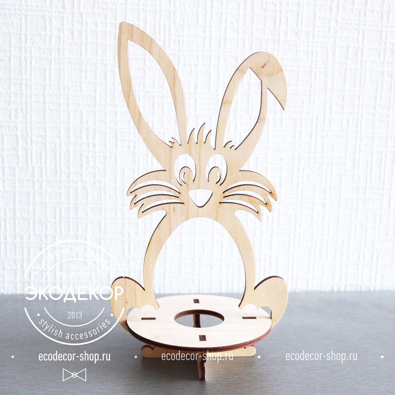 طرح عروسک خرگوش عید پاک مناسب برای استفاده در دستگاه های cnc چوب و cnc لیزر - easter bunny stand laser cut vector cnc plans cdr file