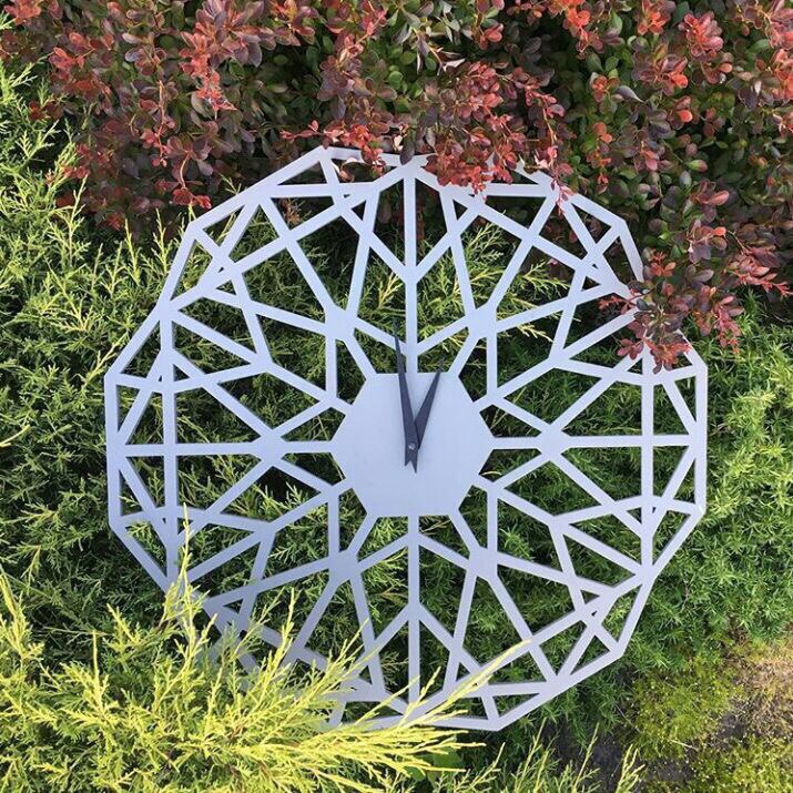طرح ساعت هندسی مناسب برای استفاده در دستگاه های cnc چوب و cnc لیزر - laser cut geometric clock cnc template cdr file