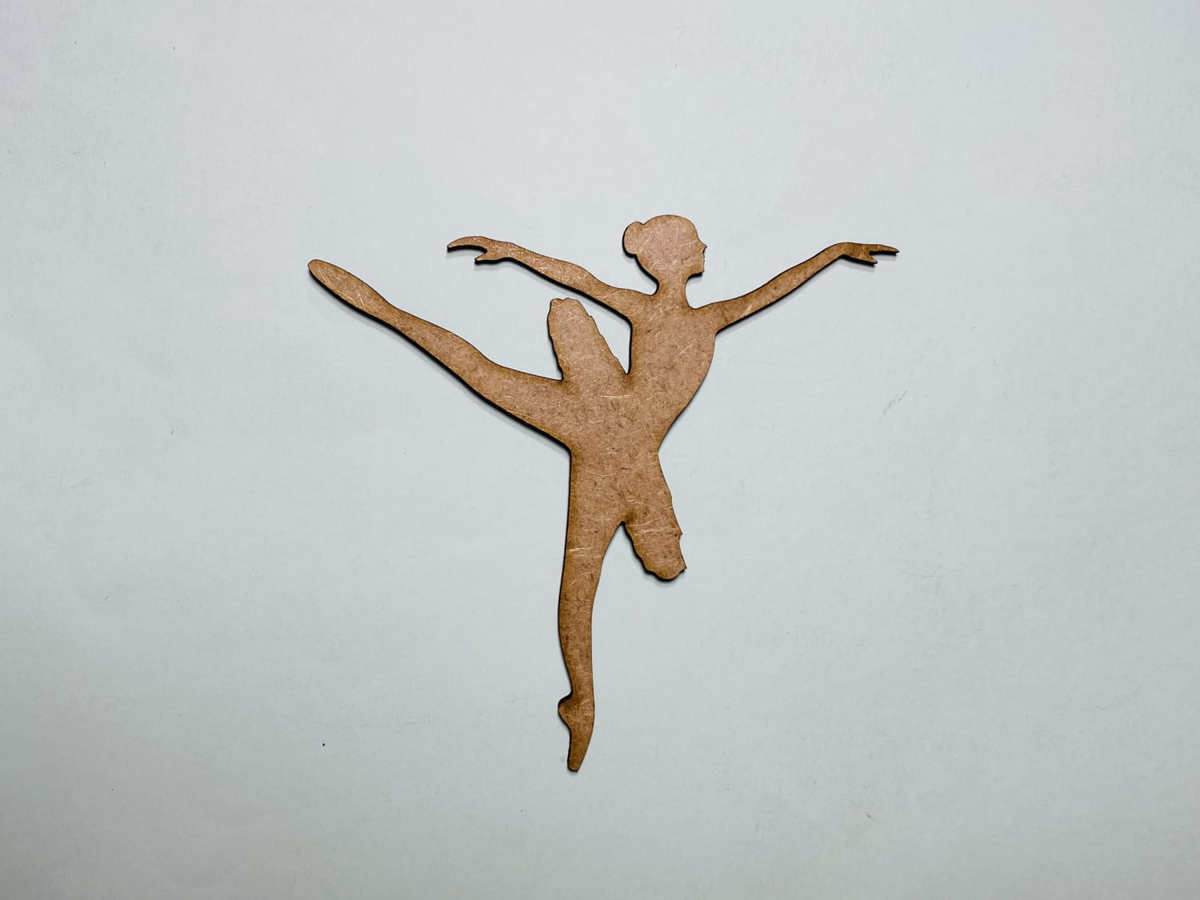 طرح چوب بالرین ناتمام برای کاردستی مناسب برای استفاده در دستگاه های cnc چوب و cnc لیزر - laser cut ballerina wooden cutout unfinished craft cdr file