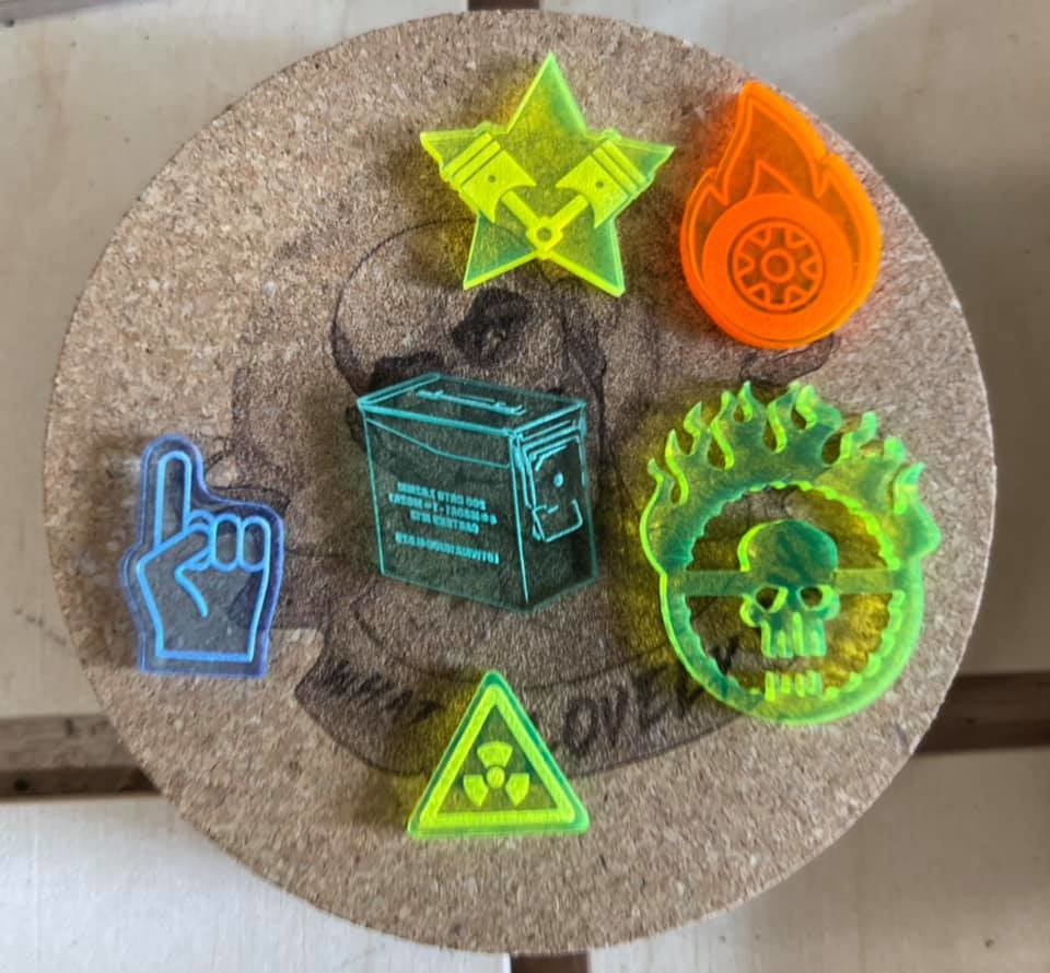 طرح و توکن‌های جزایر گاز مناسب برای استفاده در دستگاه های cnc چوب و cnc لیزر - laser cut gaslands tokens svg file