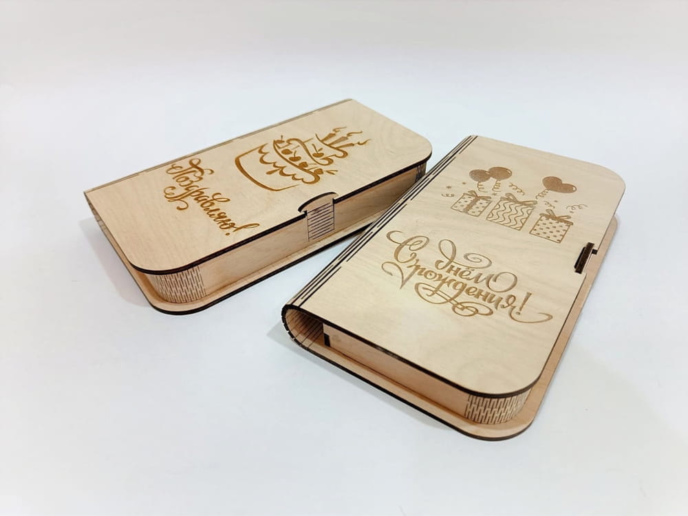 طرح جعبه کادو پول مناسب برای استفاده در دستگاه های cnc چوب و cnc لیزر - laser cut money gift box cdr file