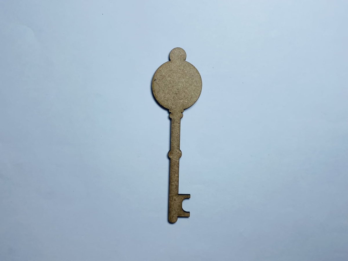 طرح برش کلید چوبی ناتمام با فرمت کورل مناسب برای استفاده در دستگاه های cnc چوب و cnc لیزر - laser cut key cutout unfinished wooden shape cdr file