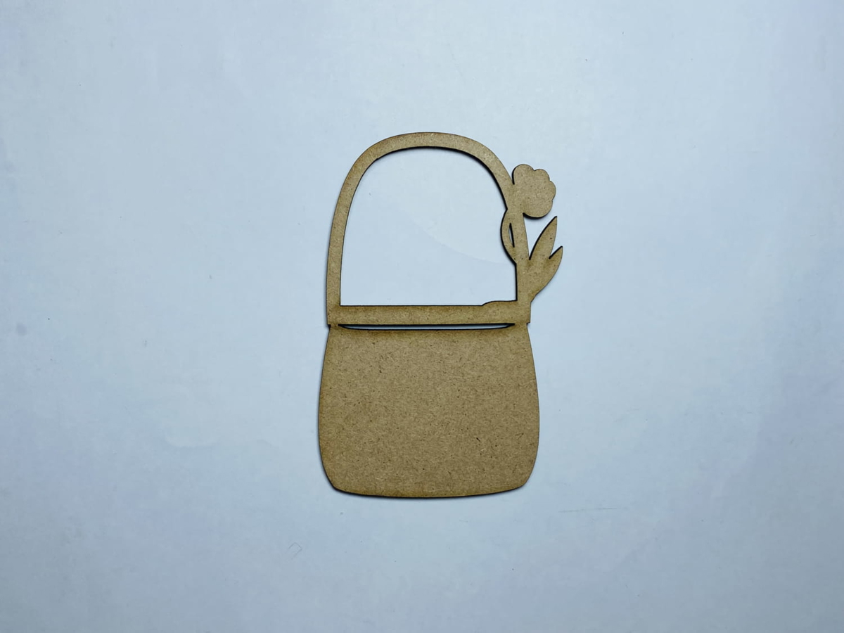طرح سبد عید پاک چوبی خام مناسب برای استفاده در دستگاه های cnc چوب و cnc لیزر - laser cut easter basket wood blank cutout cdr file