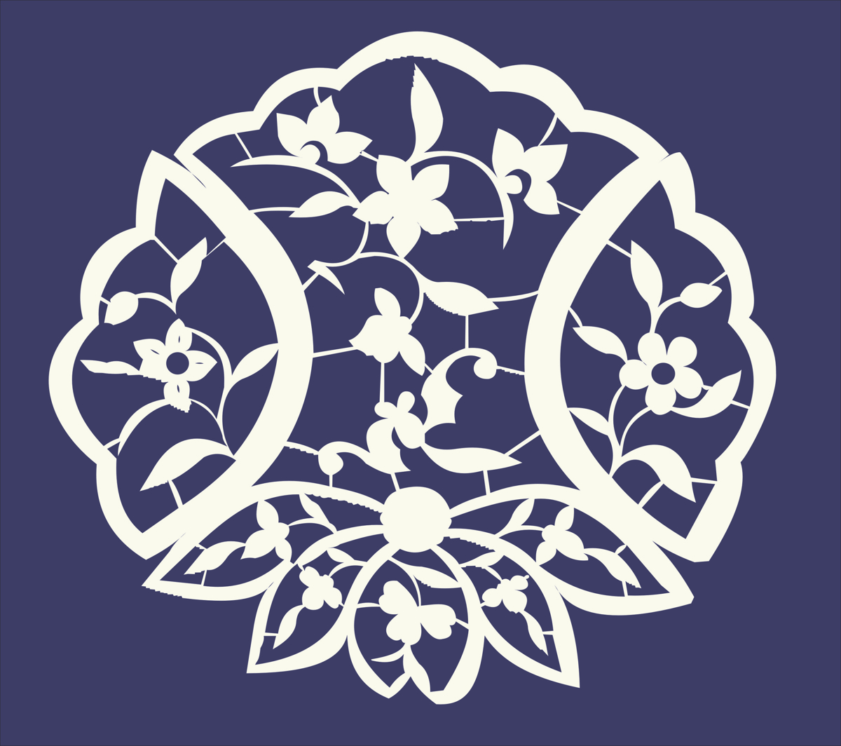 طرح گل بدون درز مناسب برای استفاده در دستگاه های cnc چوب و cnc لیزر - seamless floral pattern dxf file