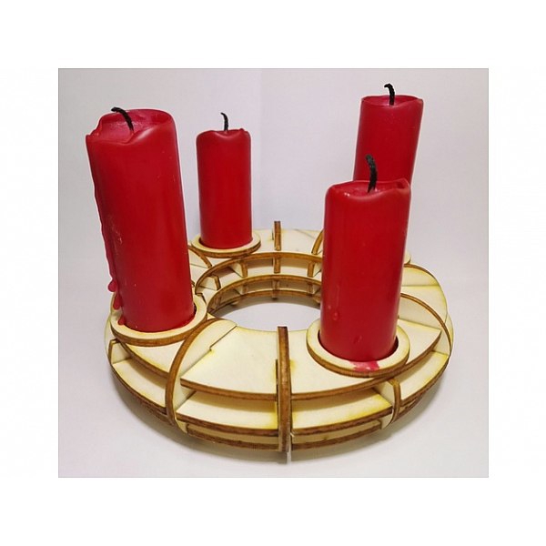 طرح جا شمعی مناسب برای استفاده در دستگاه های cnc چوب و cnc لیزر - candlestick holder laser cut cdr file