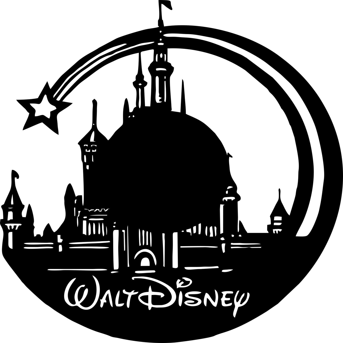 طرح ساعت دیواری وینیل والت دیزنی مناسب برای استفاده در دستگاه های cnc چوب و cnc لیزر - walt disney vinyl wall clock cdr file