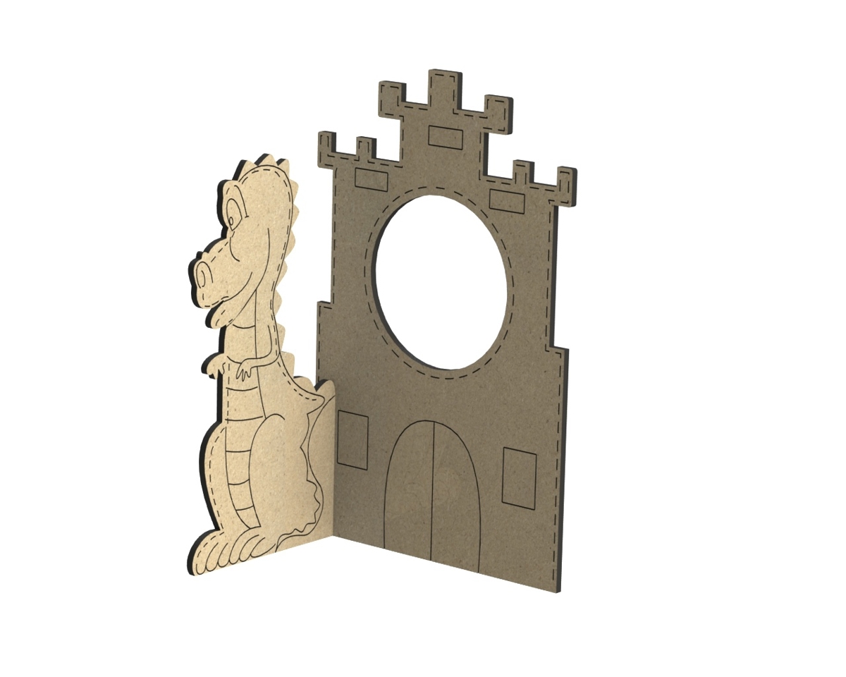 طرح پورتا رتراتو دراگا مناسب برای استفاده در دستگاه های cnc چوب و cnc لیزر - porta retrato dragao cdr file