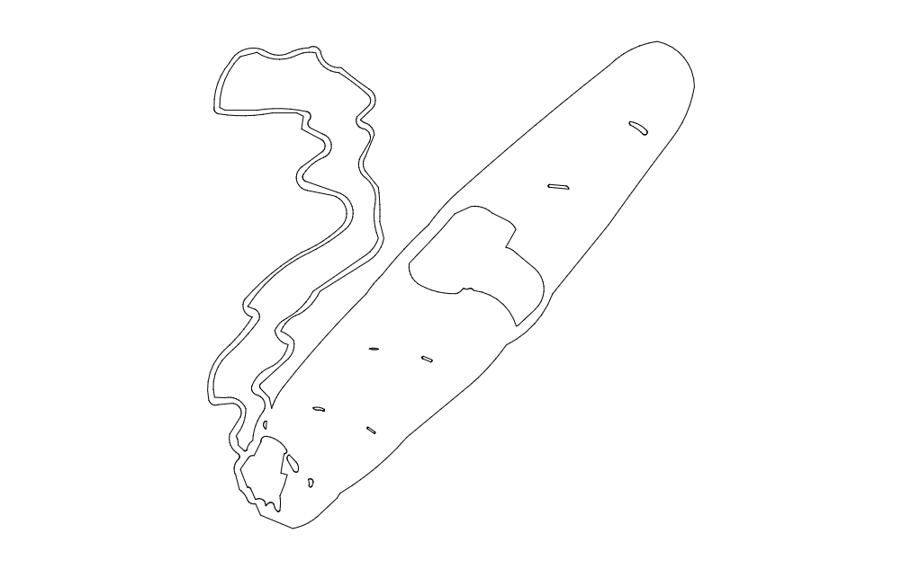 طرح سیگار مناسب برای استفاده در دستگاه های cnc چوب و cnc لیزر - cigar dxf file