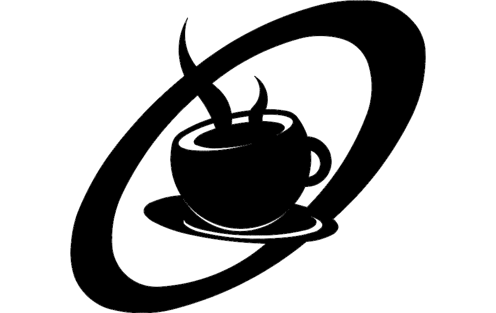 طرح فنجان قهوه قدیمی مناسب برای استفاده در دستگاه های cnc چوب و cnc لیزر - retro coffee cup dxf file