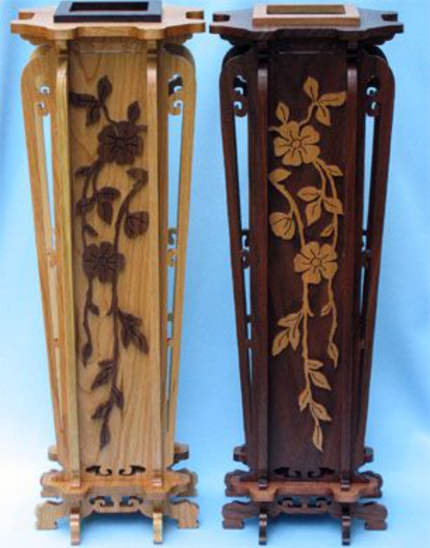 طرح گلدان تزئینی مناسب برای استفاده در دستگاه های cnc چوب و cnc لیزر - laser cut decorative vase cdr file