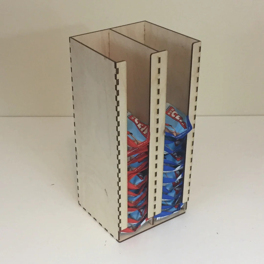 طرح برج انباری کلیف بار مناسب برای استفاده در دستگاه های cnc چوب و cnc لیزر - laser cut clif bar storage tower dxf file