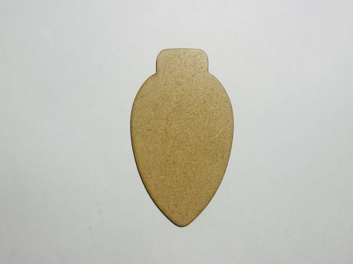طرح چراغ کریسمس چوبی ناتمام مناسب برای استفاده در دستگاه های cnc چوب و cnc لیزر - laser cut wood christmas light bulb unfinished cutout cdr file