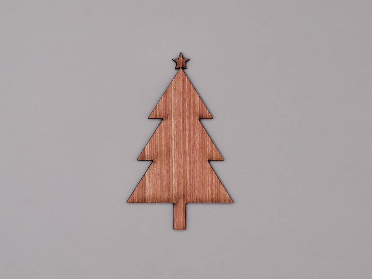 طرح درخت کریسمس چوبی ناتمام مناسب برای استفاده در دستگاه های cnc چوب و cnc لیزر - laser cut unfinished wood christmas tree shape cdr file