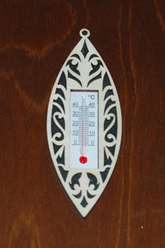 طرح جلد دماسنج دیواری چوبی مناسب برای استفاده در دستگاه های cnc چوب و cnc لیزر - laser cut wooden wall thermometer cover cdr file