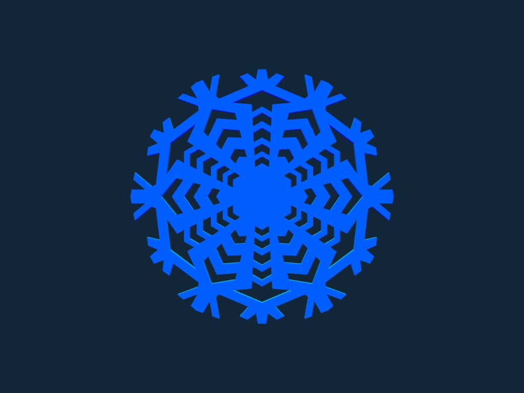 طرح دانه برف صورتی مناسب برای استفاده در دستگاه های cnc چوب و cnc لیزر - snowflake pink stl file
