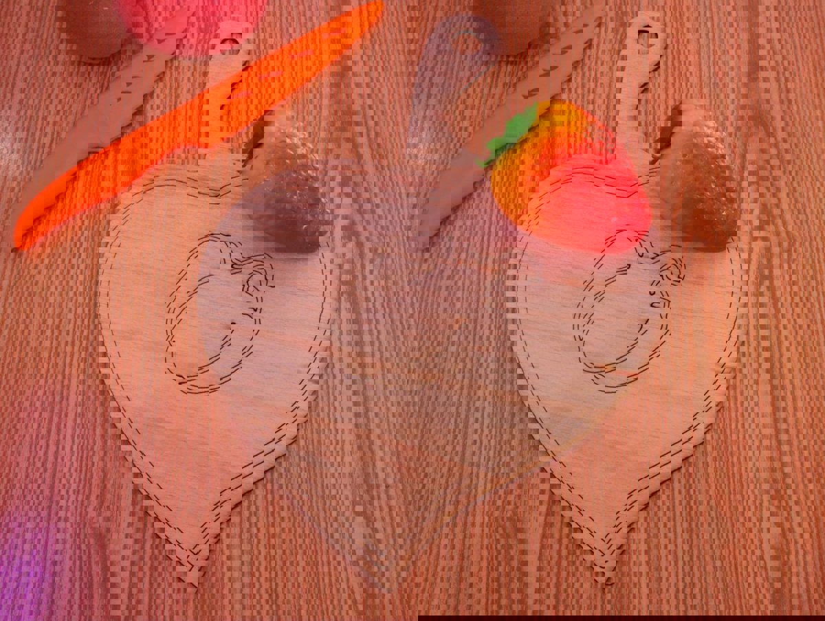 طرح فایل تخته برش غذا مناسب برای استفاده در دستگاه های cnc چوب و cnc لیزر - laser cut food cutting board dxf file