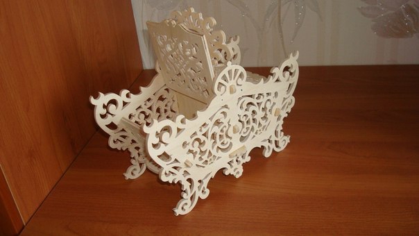 طرح سبد چوبی تزئینی با درب مناسب برای استفاده در دستگاه های cnc چوب و cnc لیزر - laser cut wooden decorative basket with lid cdr file