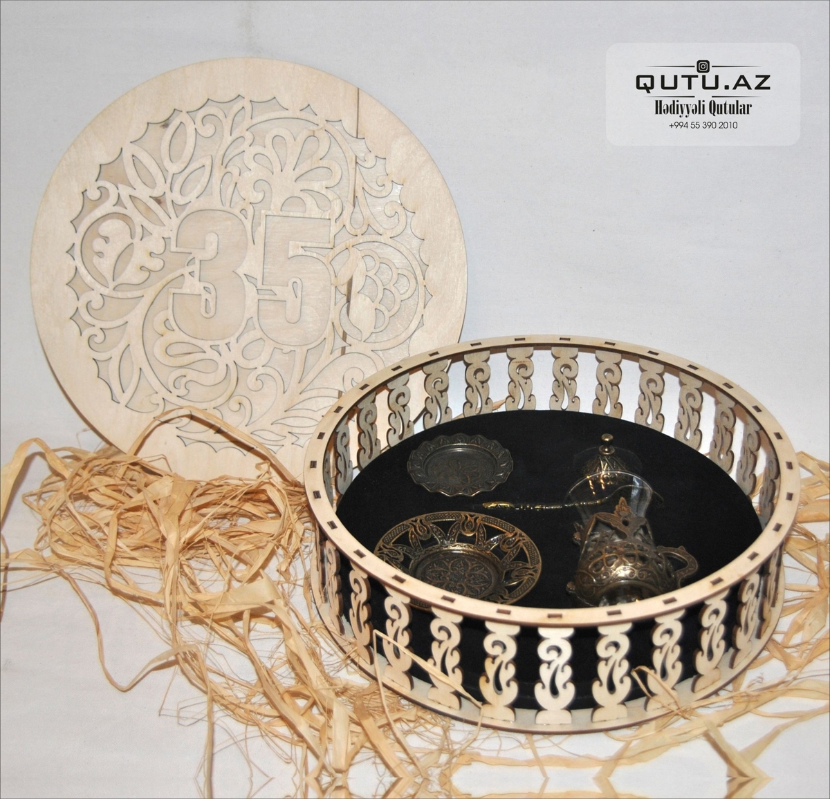 طرح جعبه جواهرات گرد تزئینی مناسب برای استفاده در دستگاه های cnc چوب و cnc لیزر - laser cut decorative round jewelry box cdr file