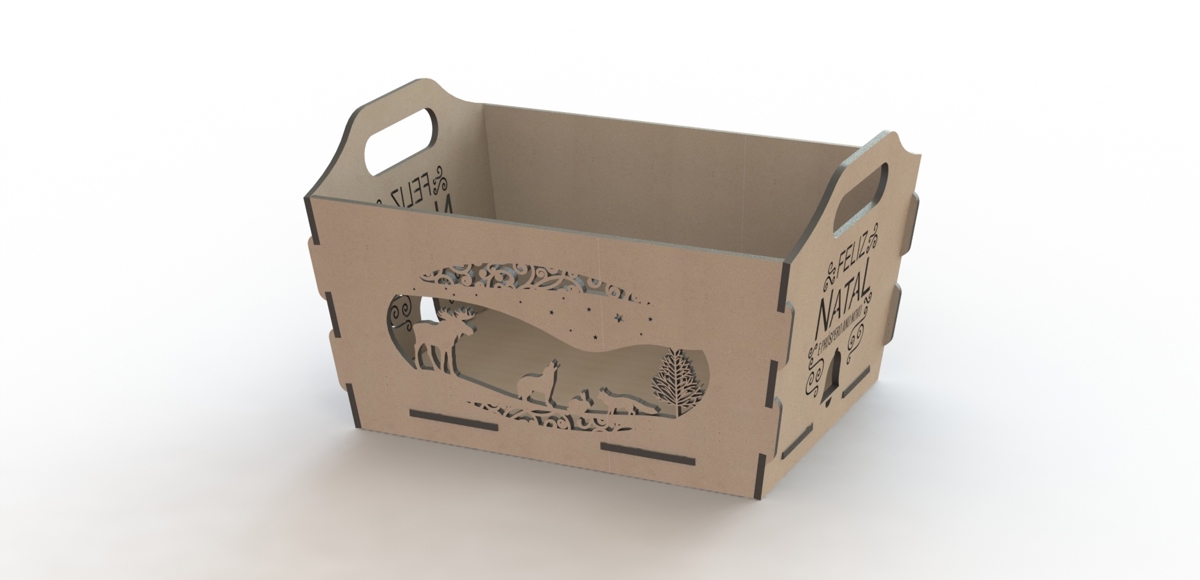 طرح برش جعبه چوبی با تزئینات ، مناسب برای استفاده در دستگاه های cnc چوب و cnc لیزر - wooden box with cutout decorations laser cutting template dxf file