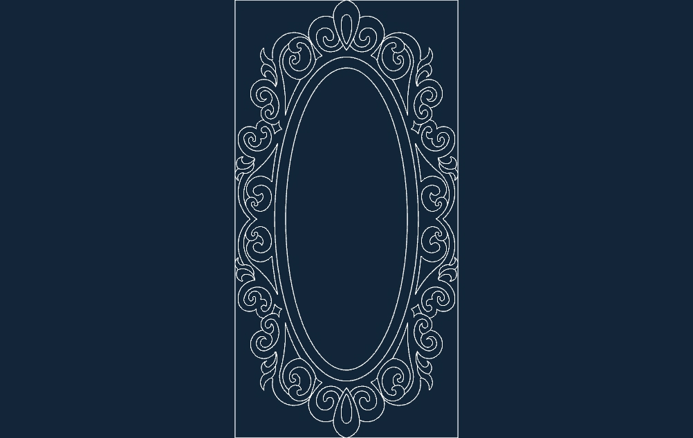 طرح قاب آینه مناسب برای استفاده در دستگاه های cnc چوب و cnc لیزر - mirror frame dxf file