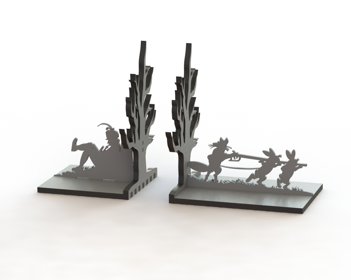 طرح جاکتابی فابل مناسب برای استفاده در دستگاه های cnc چوب و cnc لیزر - laser cut fable book holder cdr file