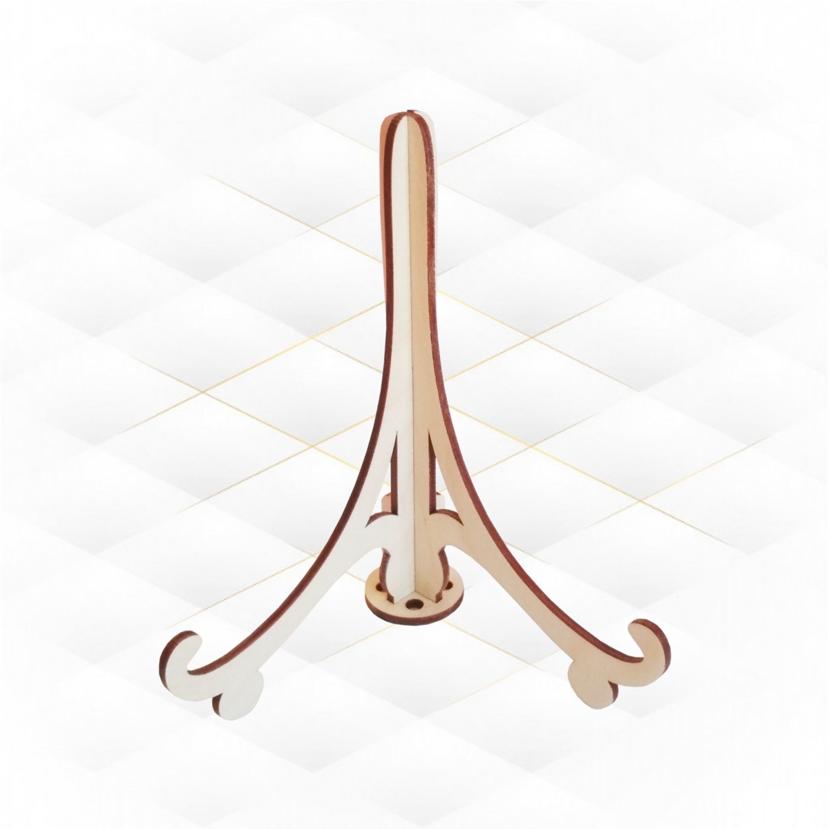طرح جا بشقاب تزئینی مناسب برای استفاده در دستگاه های cnc چوب و cnc لیزر - laser cut decorative plate holder display stand cdr file