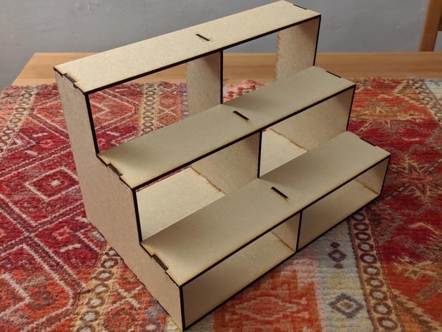 طرح جا ادویه ۳ میلی‌متری مناسب برای استفاده در دستگاه های cnc چوب و cnc لیزر - laser cut spice rack 3mm dxf file